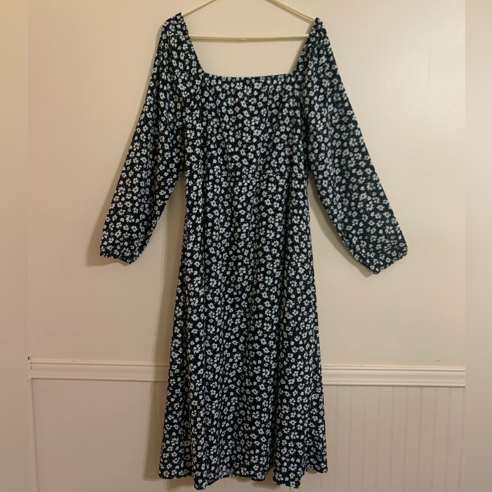 Floral Midi Dress- SHEIN
